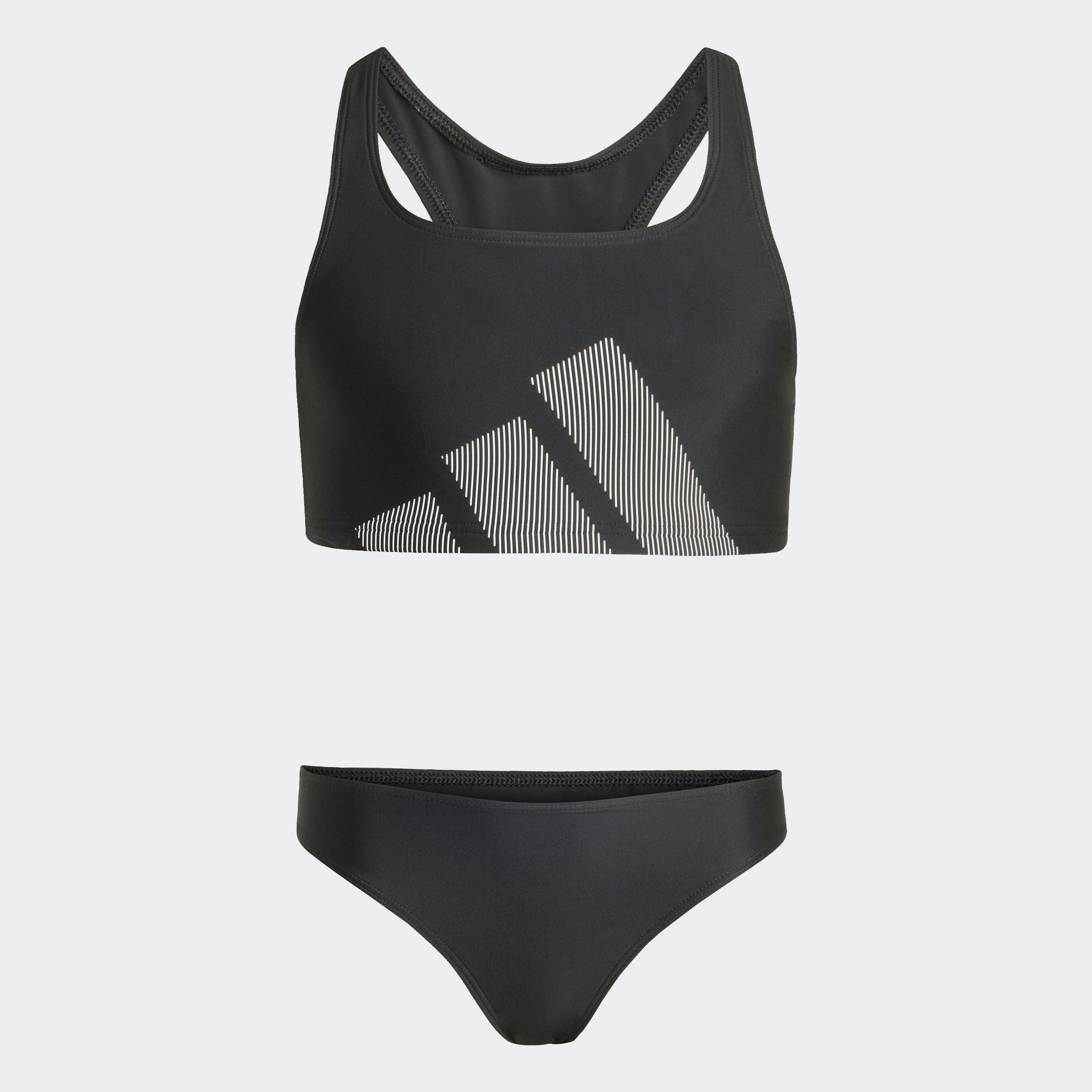 adidas Performance Bustier-Bikini »BIG LOGO KIDS BIKINI SET MIT C-FÖRMIGEM RÜCKEN«