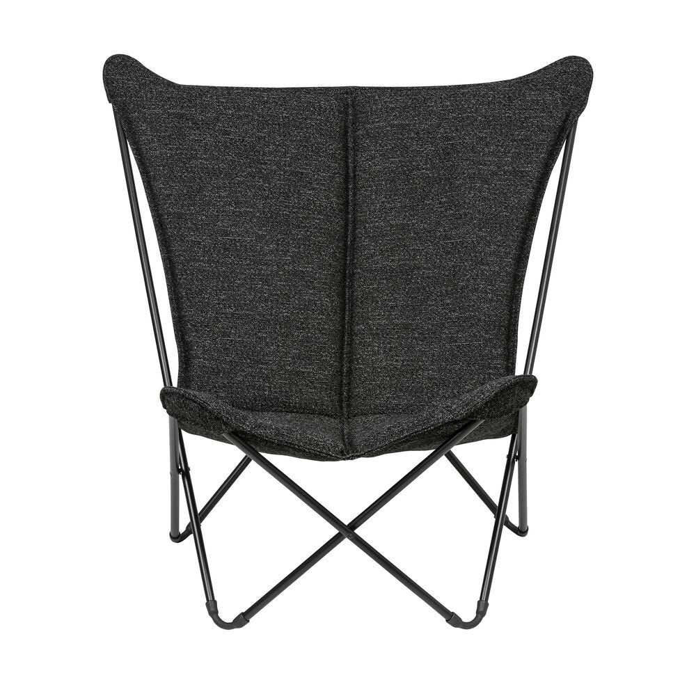 Gepolsterter Breiter Butterfly Chair Sphinx Tundra Schwarz Ebene