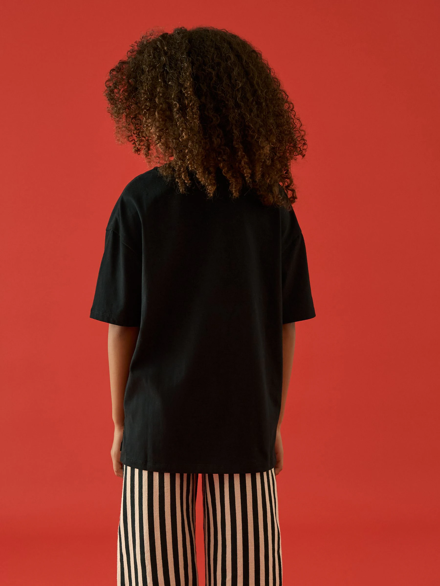 Zwart - Oversized T-shirt (3-16 jr)