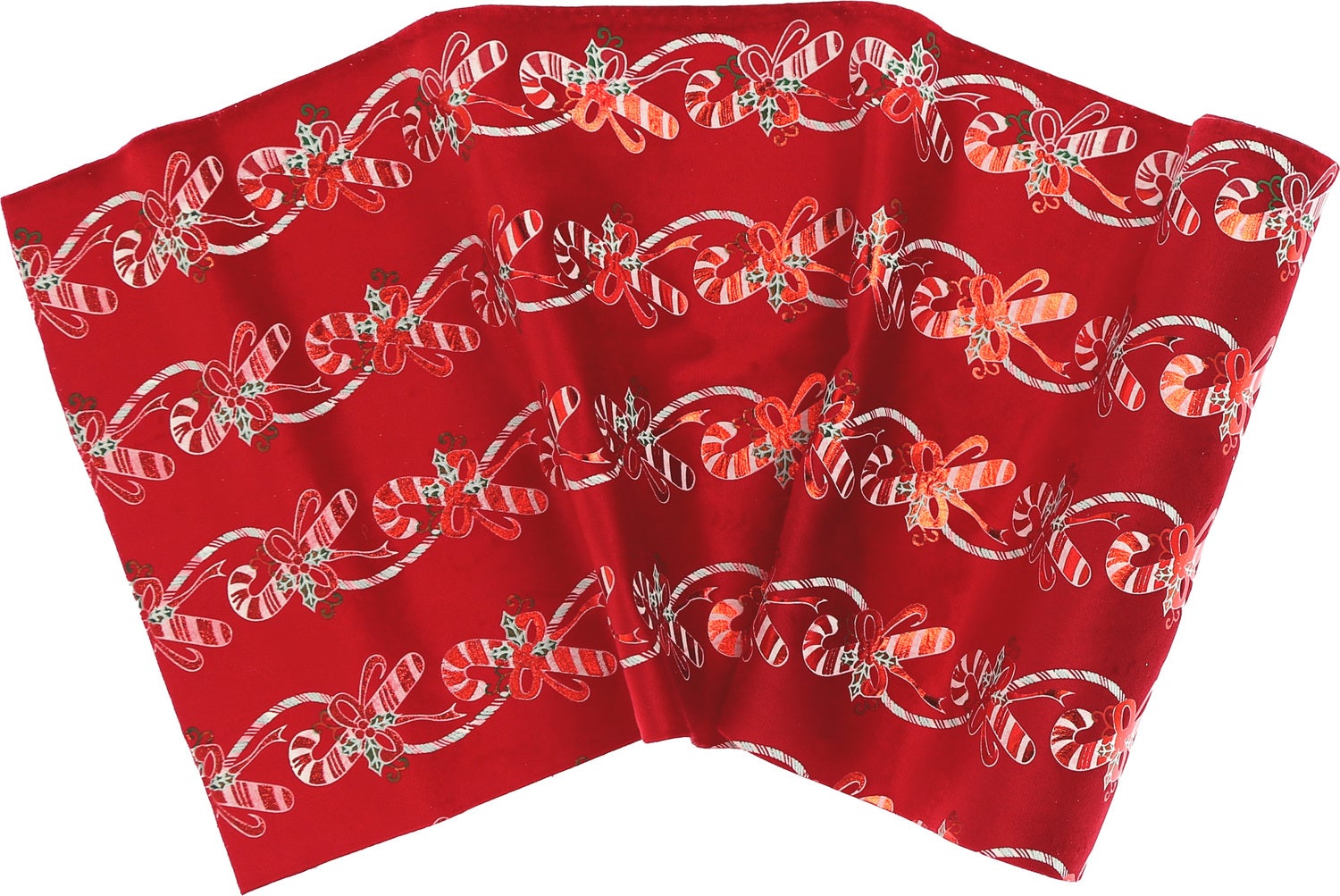 Unique Living decofabric Candy Cane rood 28 x 300 cm