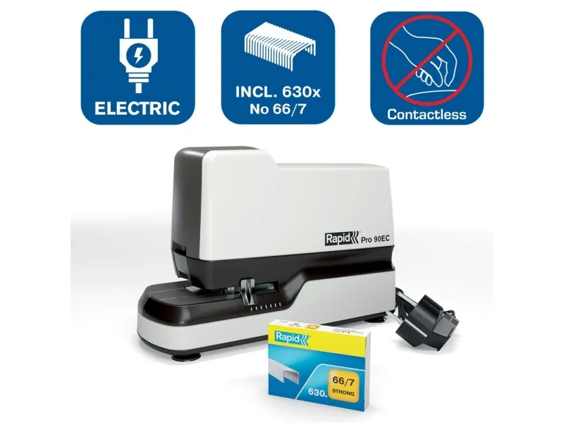 Elektrisk hæftemaskine Rapid Pro 90ec hvid - til 50 ark