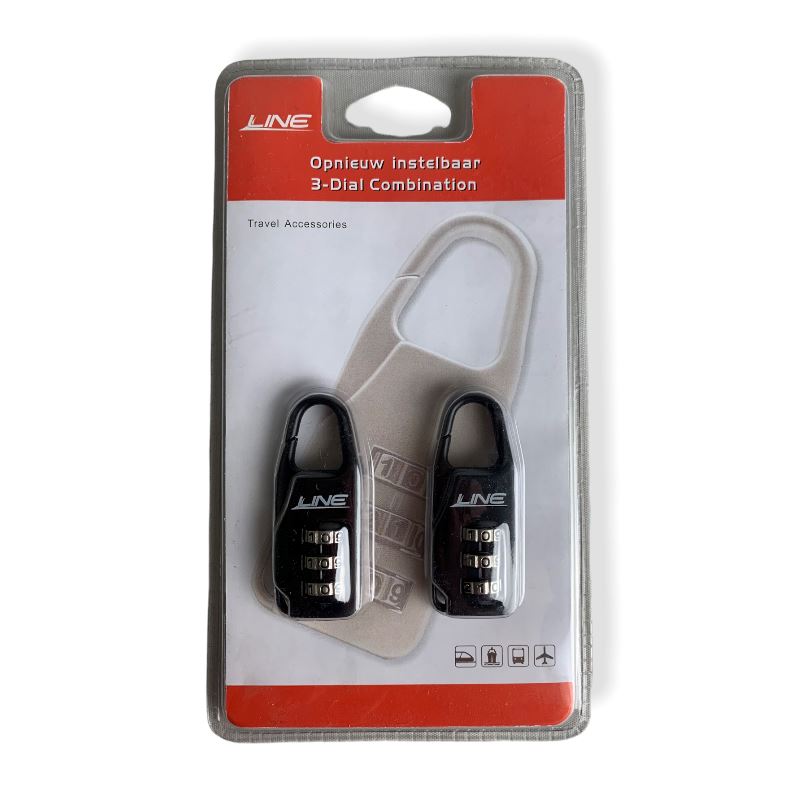 Line Travel Accessoires Duo Cijferslot Zwart