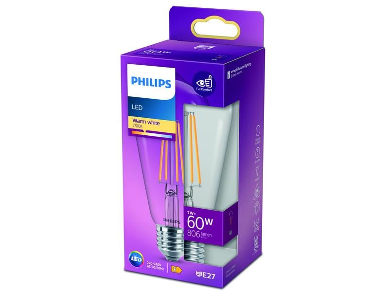 Philips Lampe LEDcla 25W E14 ST35 WW CL ND Warmweiss Leuchtmittel ST35 mit klarem Glas