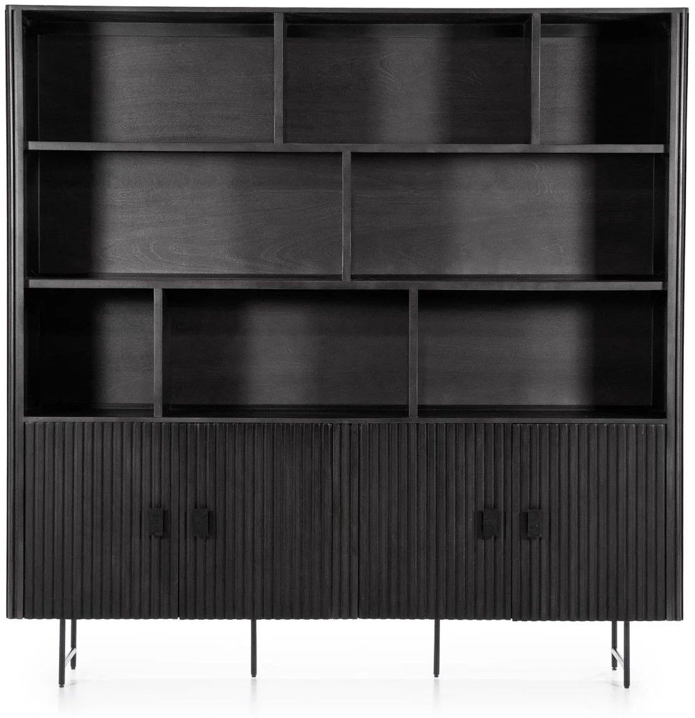 Boekenkast Zwart 96123 Remi B200 x D37 x H200 cm