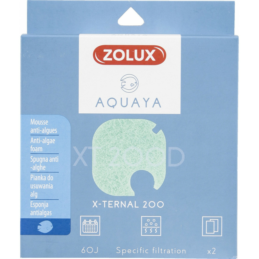 Filtre pour pompe x-ternal 200, filtre xt 200 d mousse anti algues x2. Pour