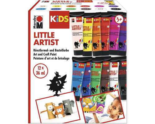 Marabu KiDS Kleine Kunstenaar Assortiment 12x36 ml
