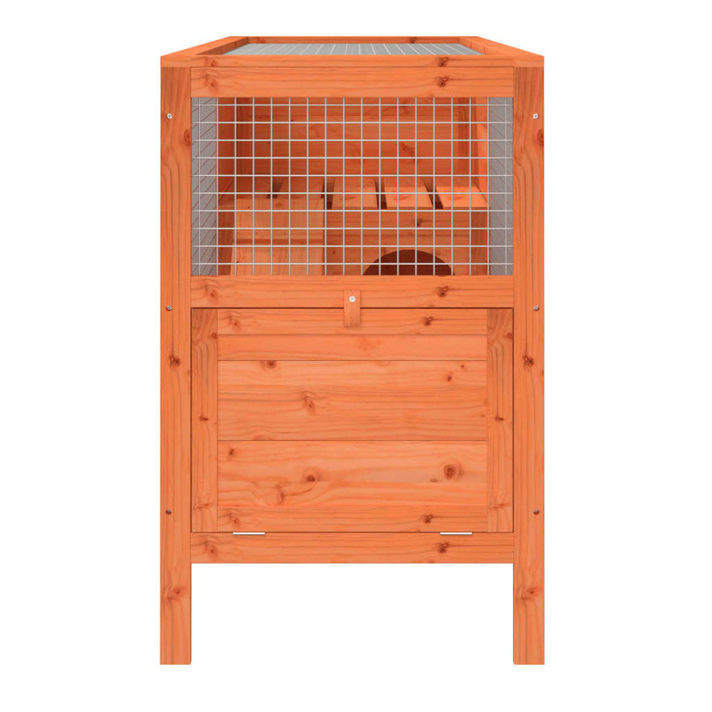 Clapier marron 103x44x69,5 cm bois de pin massif