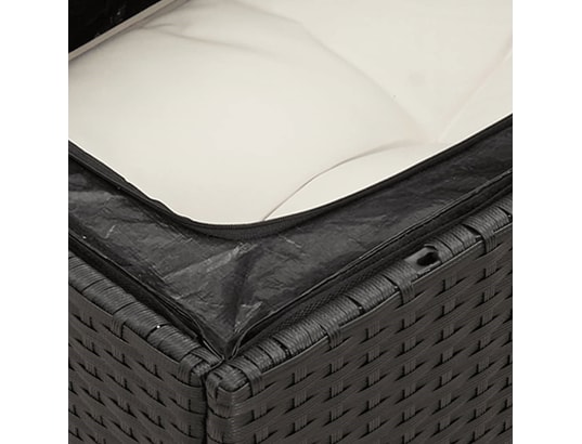 VIDAXL - Salon extérieur Salon de jardin 10 pcs avec coussins noir résine tressée