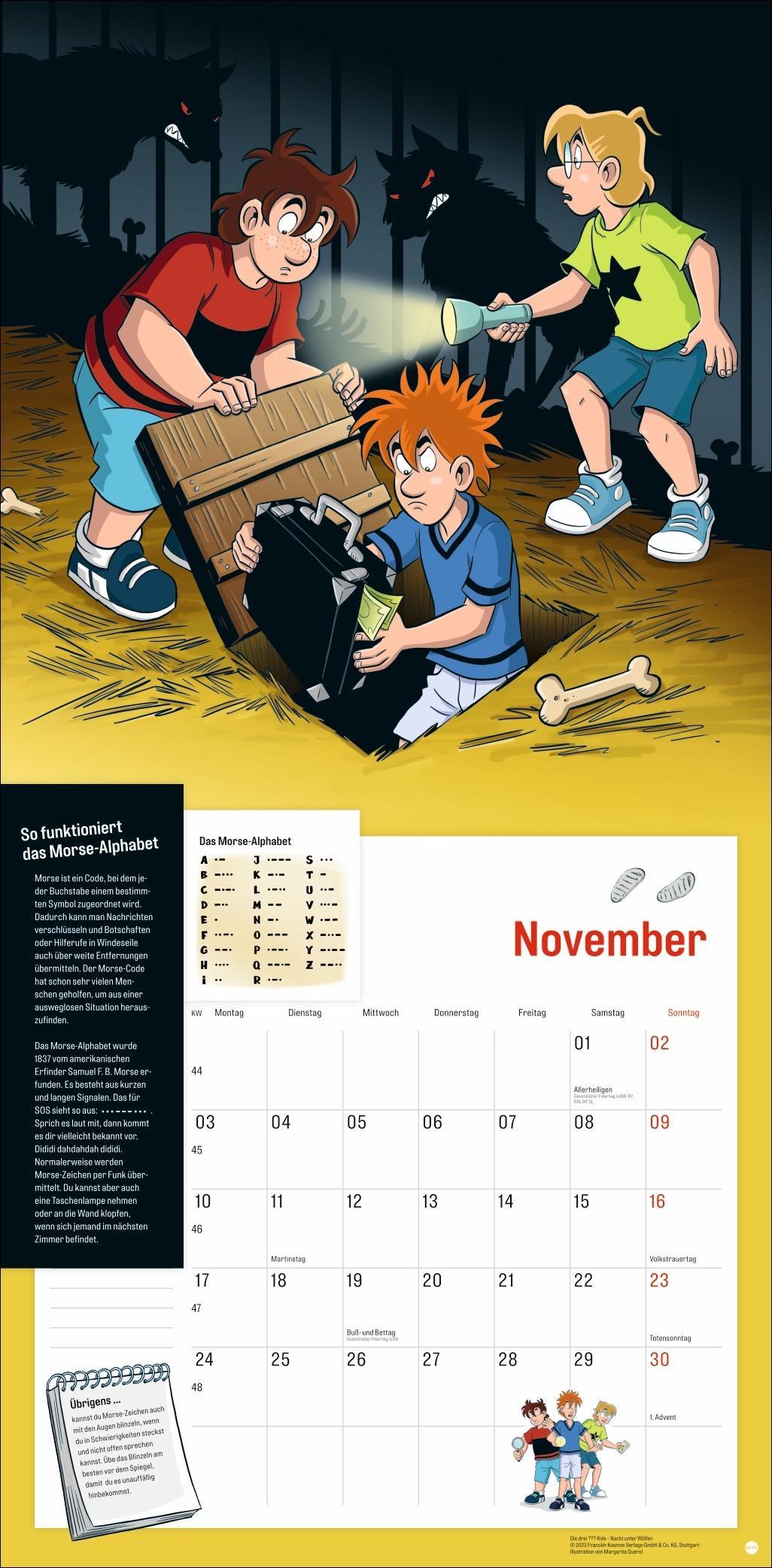 Die drei Kids Broschurkalender 2025