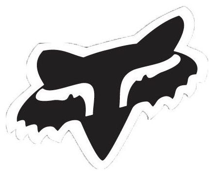 Sticker Fox Fox Head 10 cm Noir