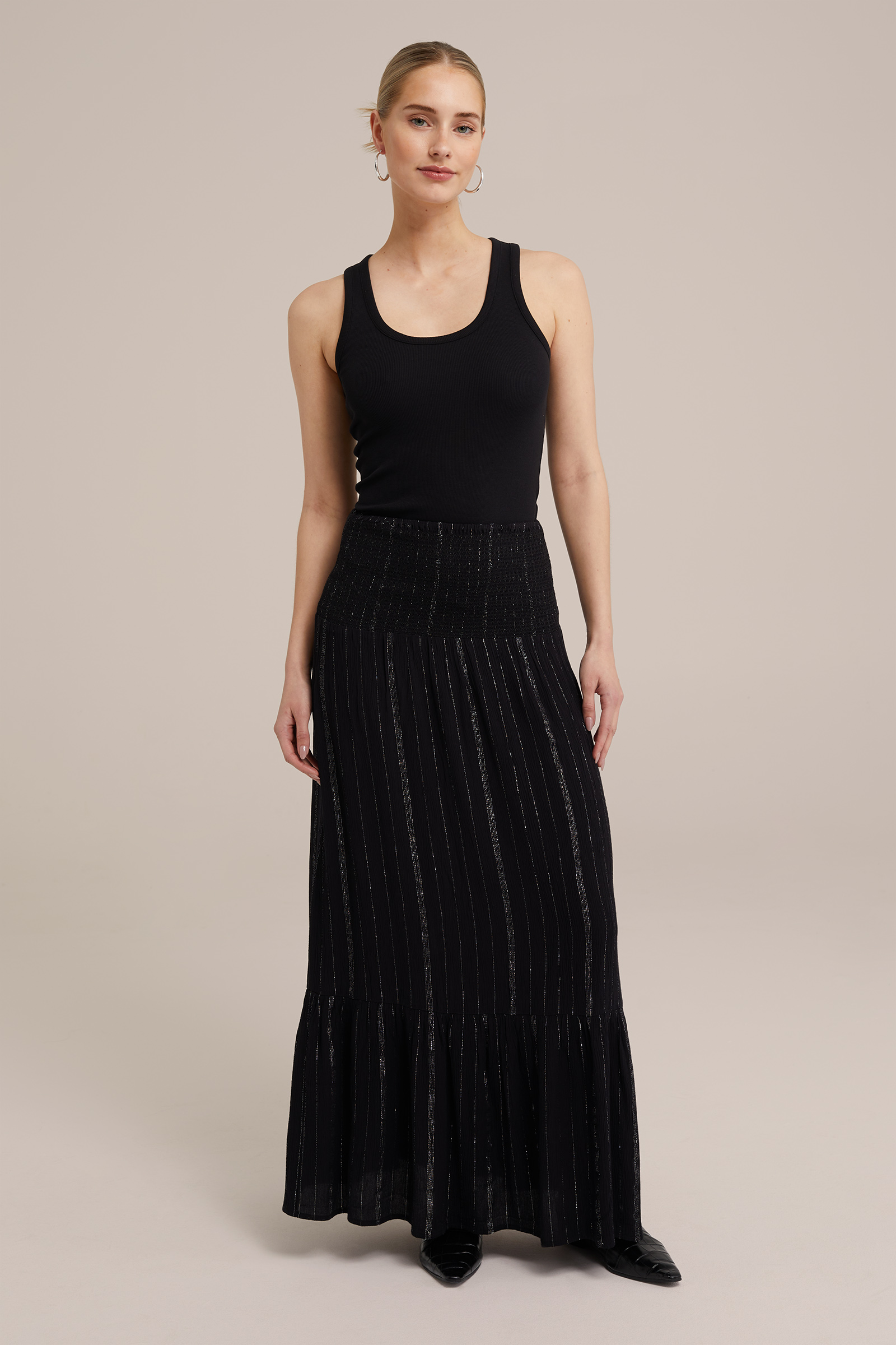 rok met glittergaren WE Fashion Zwart