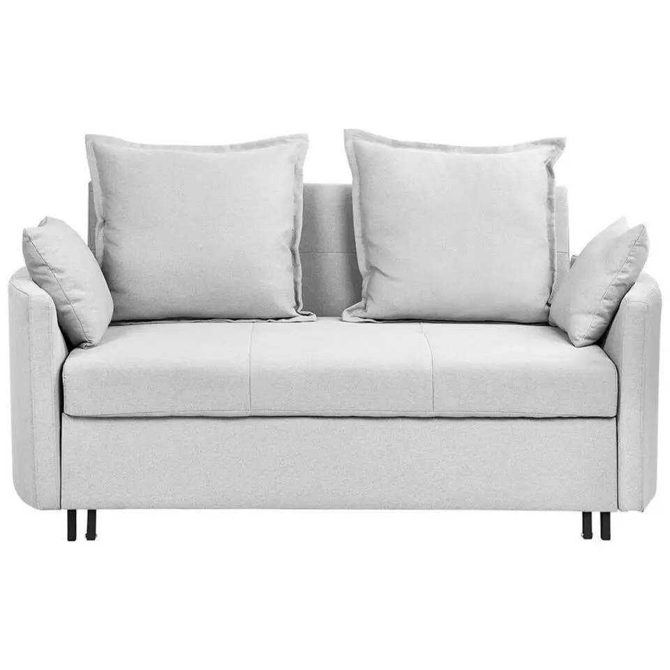 HOVIN - Slaapbank 2-zits - Lichtgrijs - Polyester