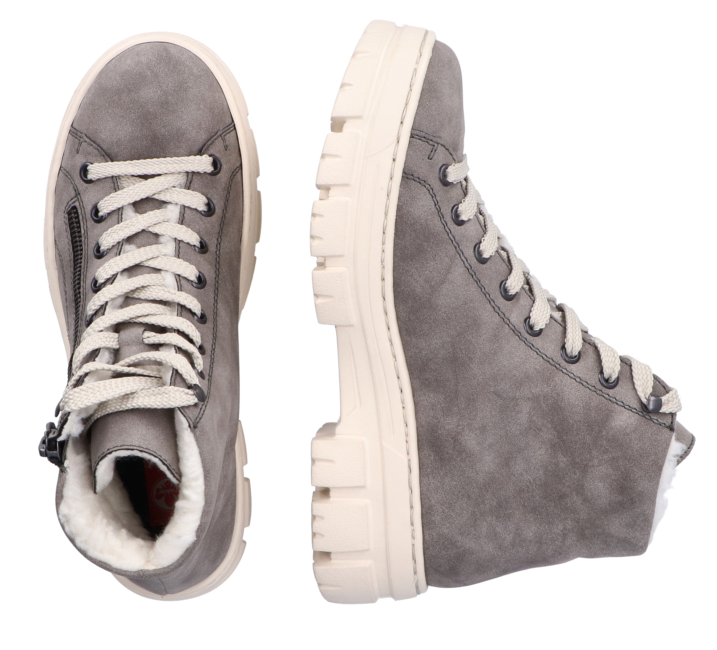 Rieker Winterboots  Plateauboots, Schnürboots mit Reissverschluss an der Aussenseite