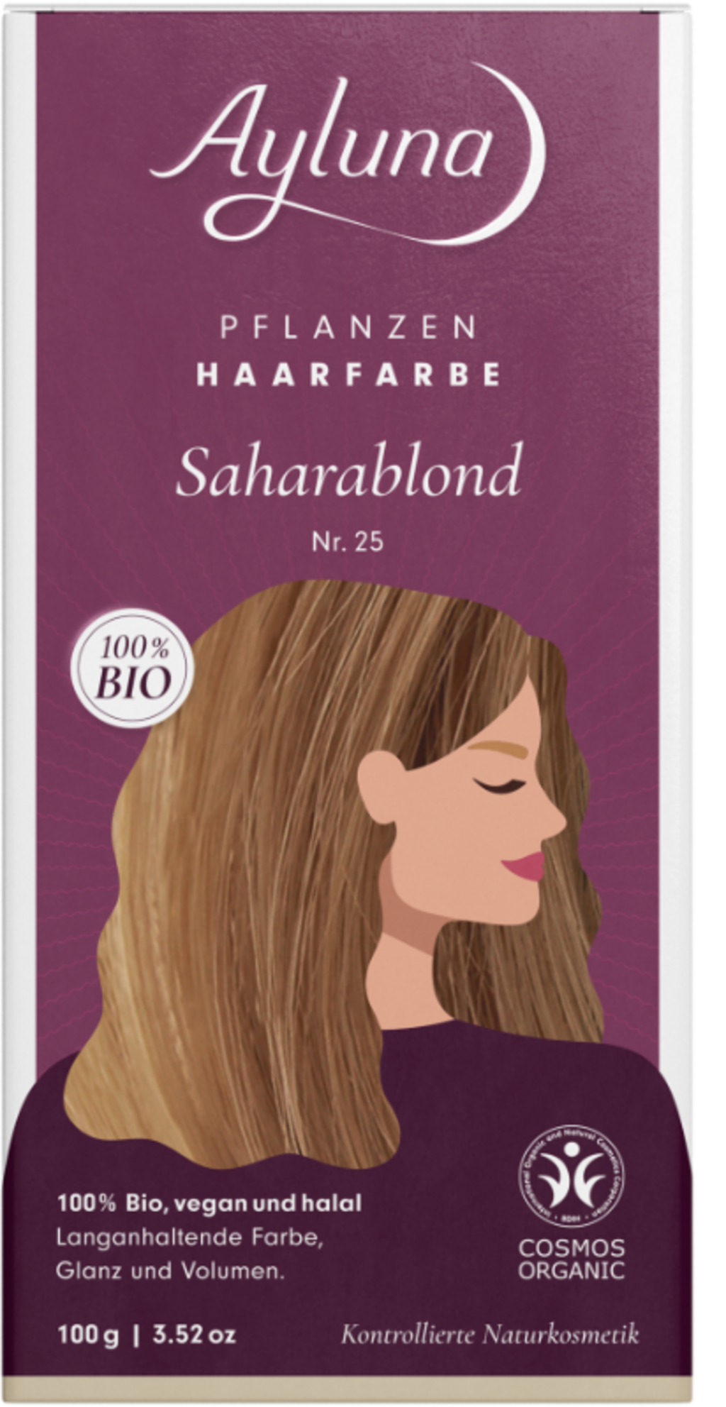Ayluna  Pflanzenhaarfarbe Saharablond, 100 g