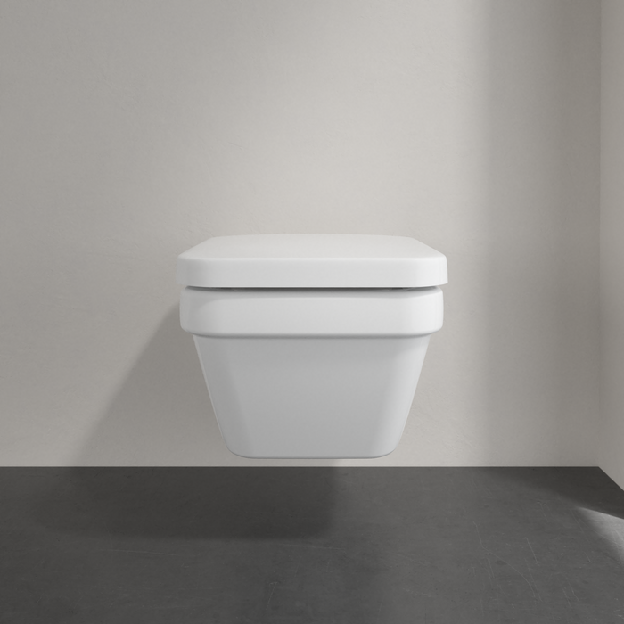 Villeroy & Boch Architectura randloos toilet CeramicPlus rechthoekig met AntiBac wit glans