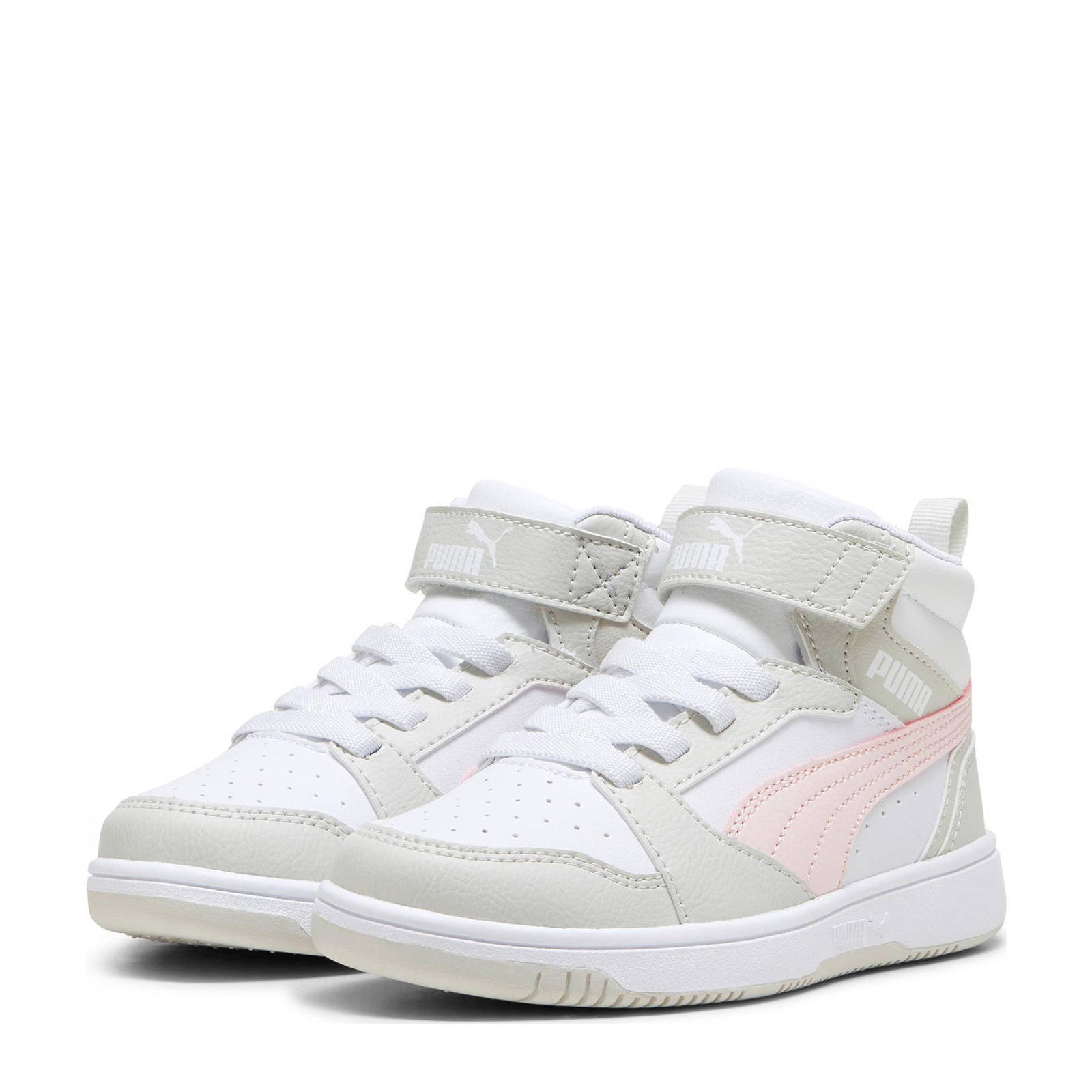 Puma Rebound v6 Mid V6 Mid sneakers wit/grijs/roze