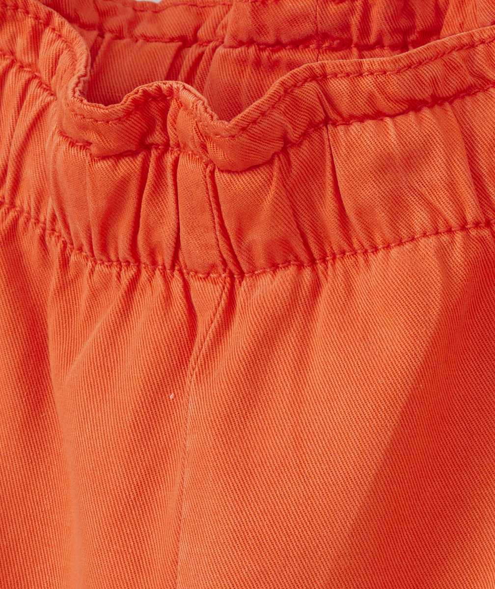 PANTALON DROIT FILLE EN VISCOSE RESPONSABLE ROUGE