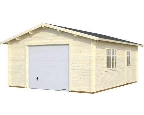 Palmako Roger enkele garage, 23,9 m², met sectionaaldeur 514 x 598 cm, natuurlijke afwerking