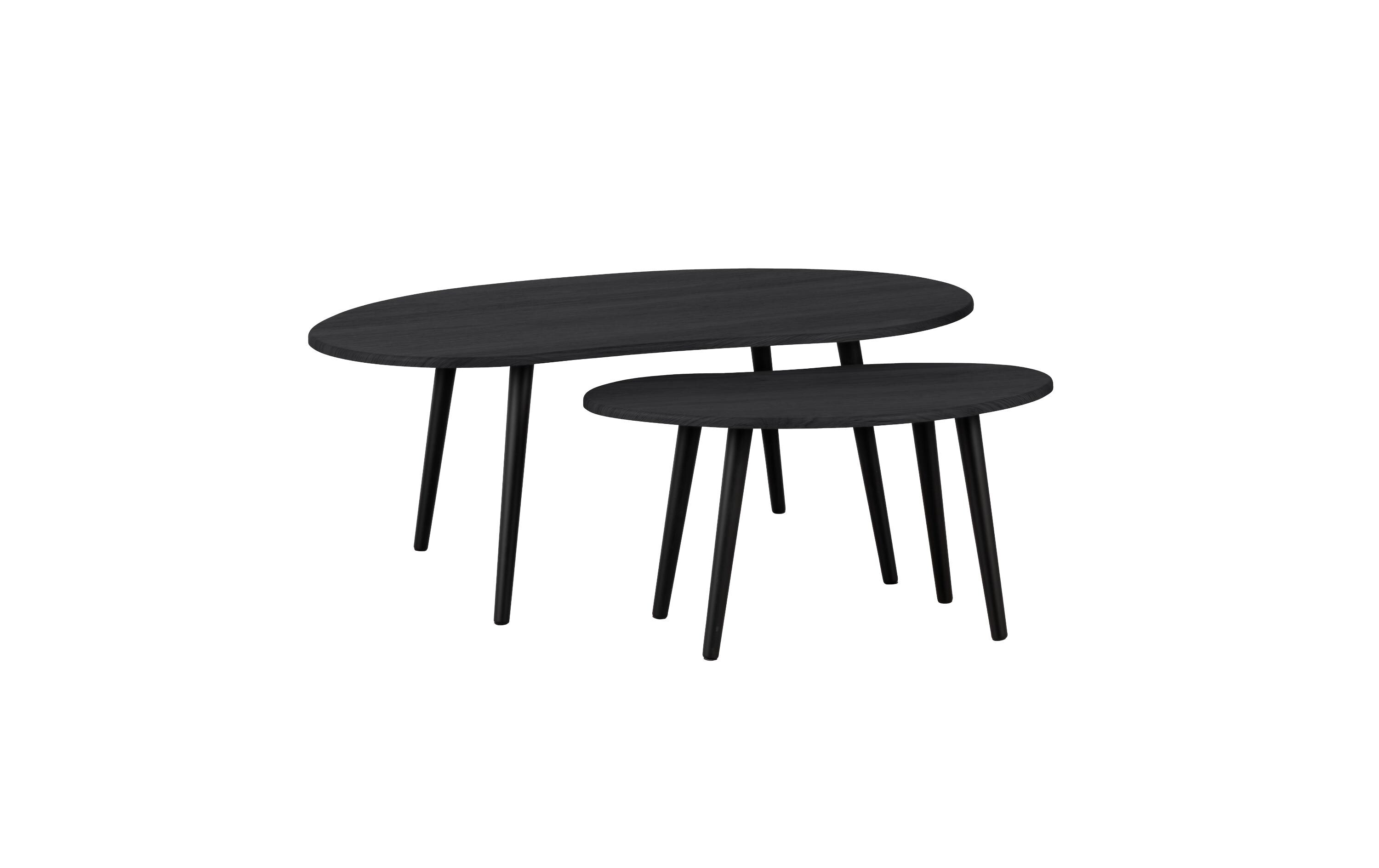 Beistelltisch Aloran 2er Set, Dunkelgrau<br>Modernes Beistelltisch-Set in 2 Grössen