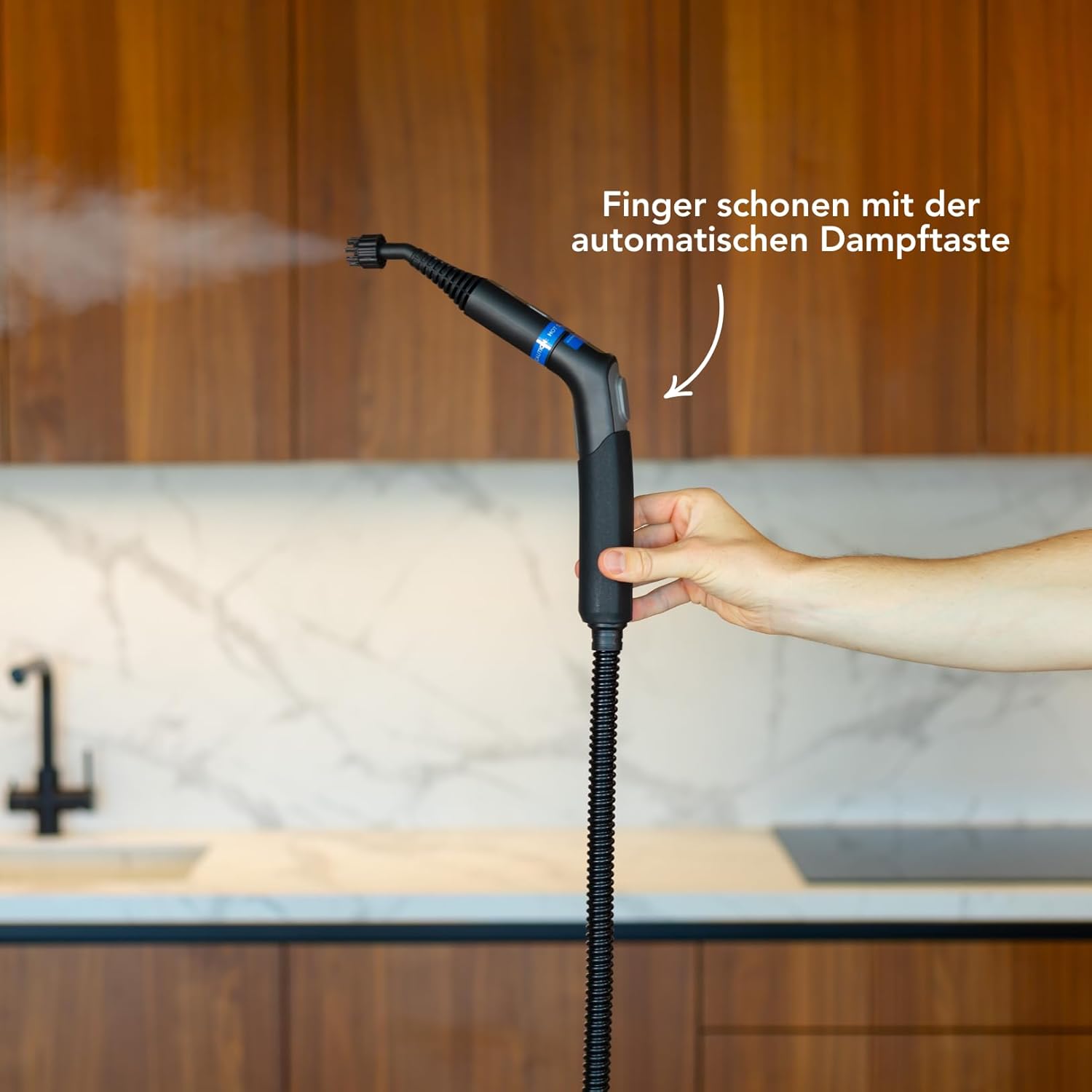 TS2 Dampfreiniger – 100+ Oberflächen – 50 Minuten Dampf – 4 Bar – Reinigungsgerät – Dampfreiniger für Böden