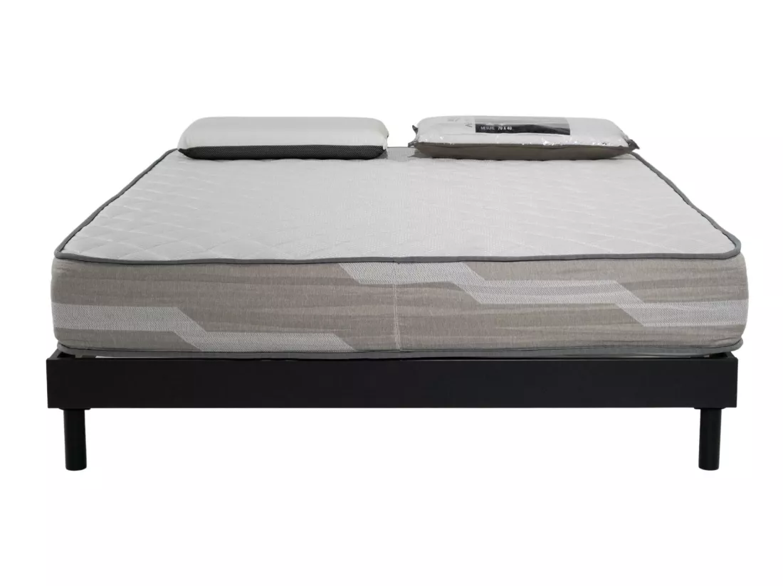 Matelas ressorts Select - 180x200cm et 2 Oreillers 70x40cm - accueil mémoire de forme - 26 cm