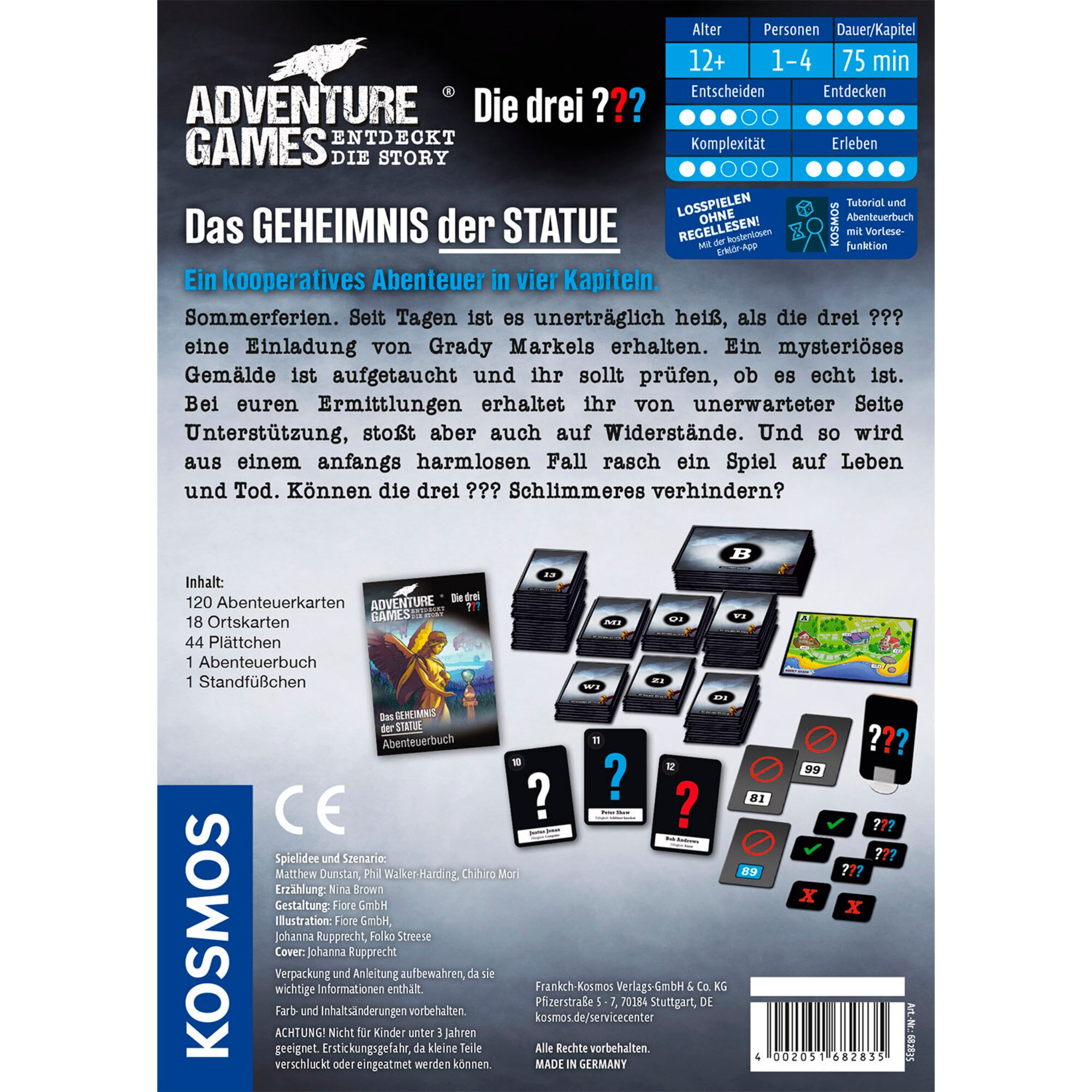 Kosmos Brettspiel Adventure Games - Die drei ???: Das Geheimnis der Statue