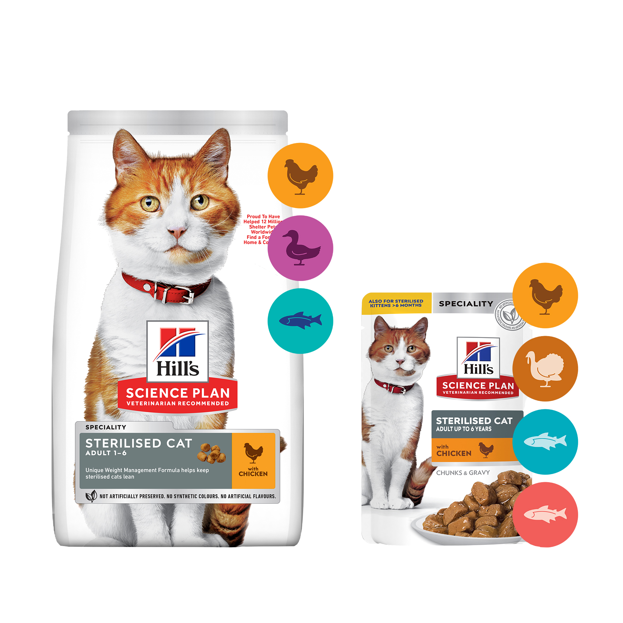 Hill's Science Plan - Feline Adult - Sterilised - Chicken - Maaltijdzakje