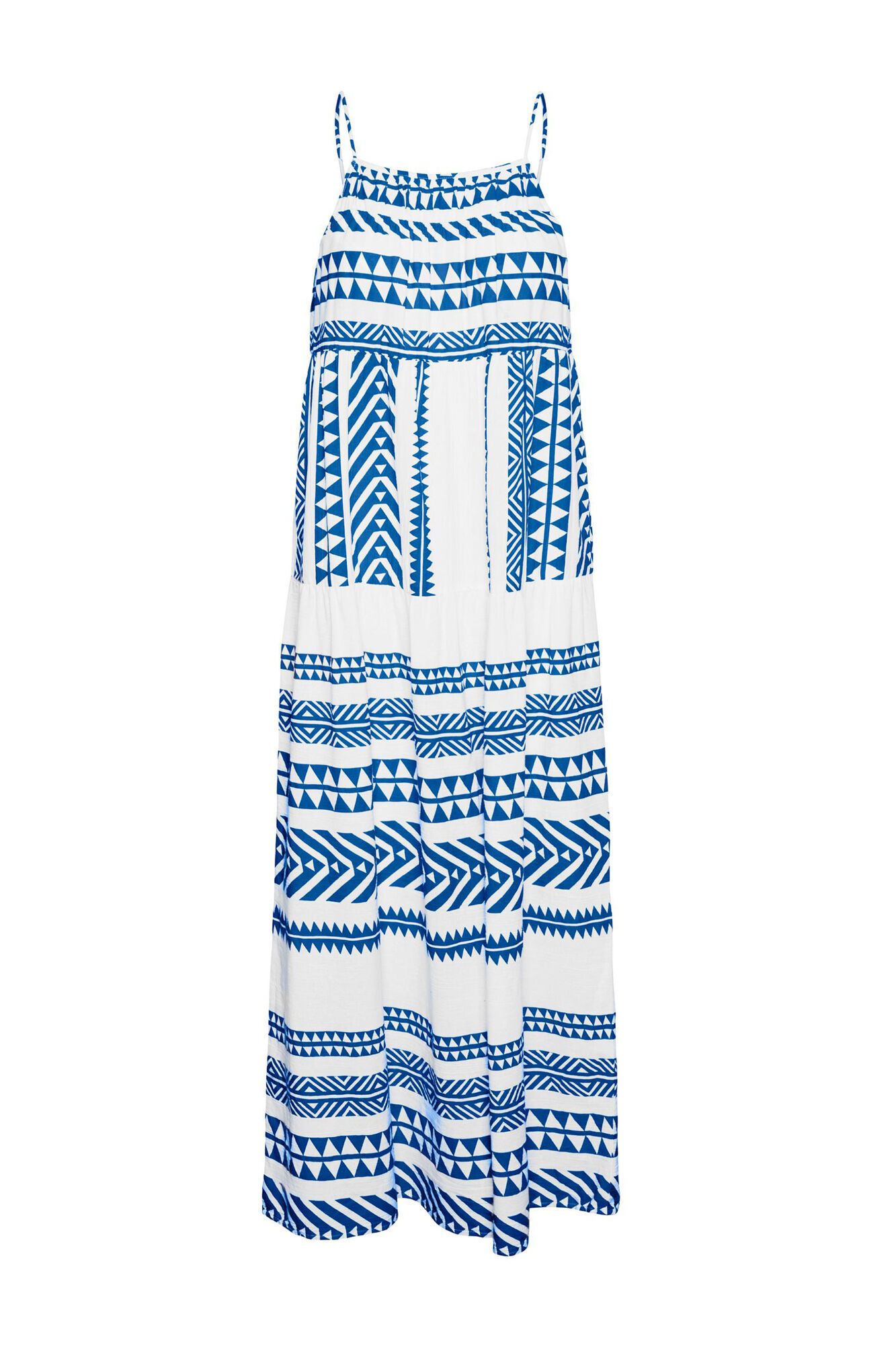 Vestido longo com decote redondo - Branco