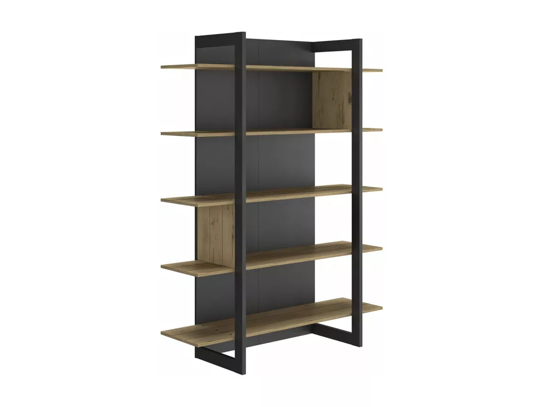 Bibliothèque Industrielle 5 Étagères L136 cm - Russel