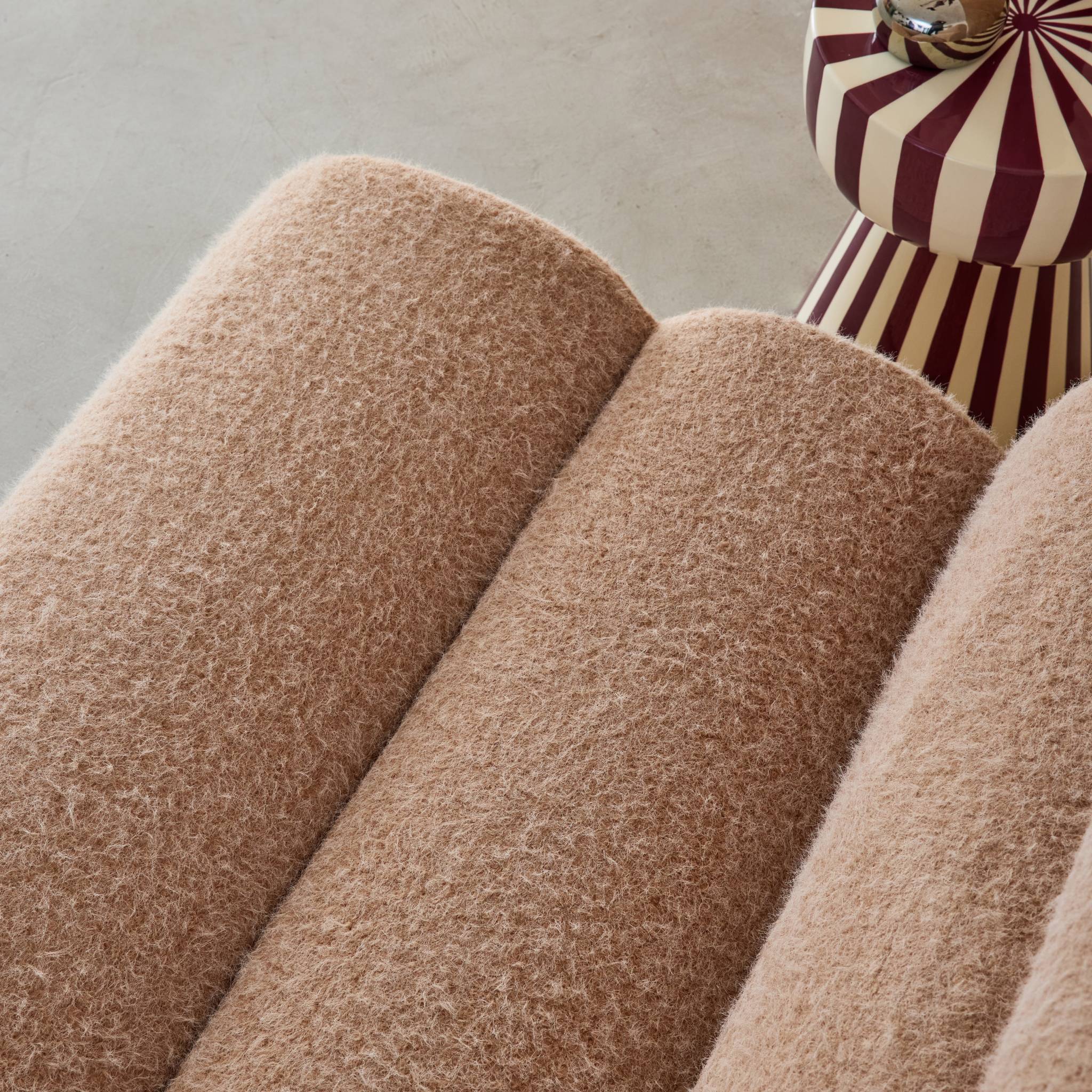sweeek - Stoffen fauteuils effect alpaca 1 zitplaats (set van 2)