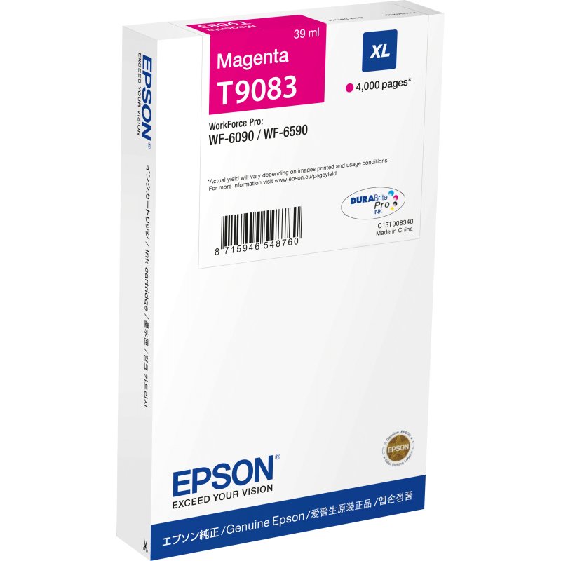 Epson C13T90834N cartouche d'encre 1 pièce(s) Original Rendement élevé (XL) Magenta