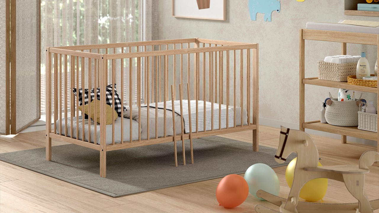 Babyledikant Dino 70x140 naturel