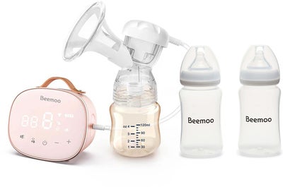 Beemoo CARE Single Elektrisk Brystpumpe inkl. Brystmelkflaske 240 ml 2-pack