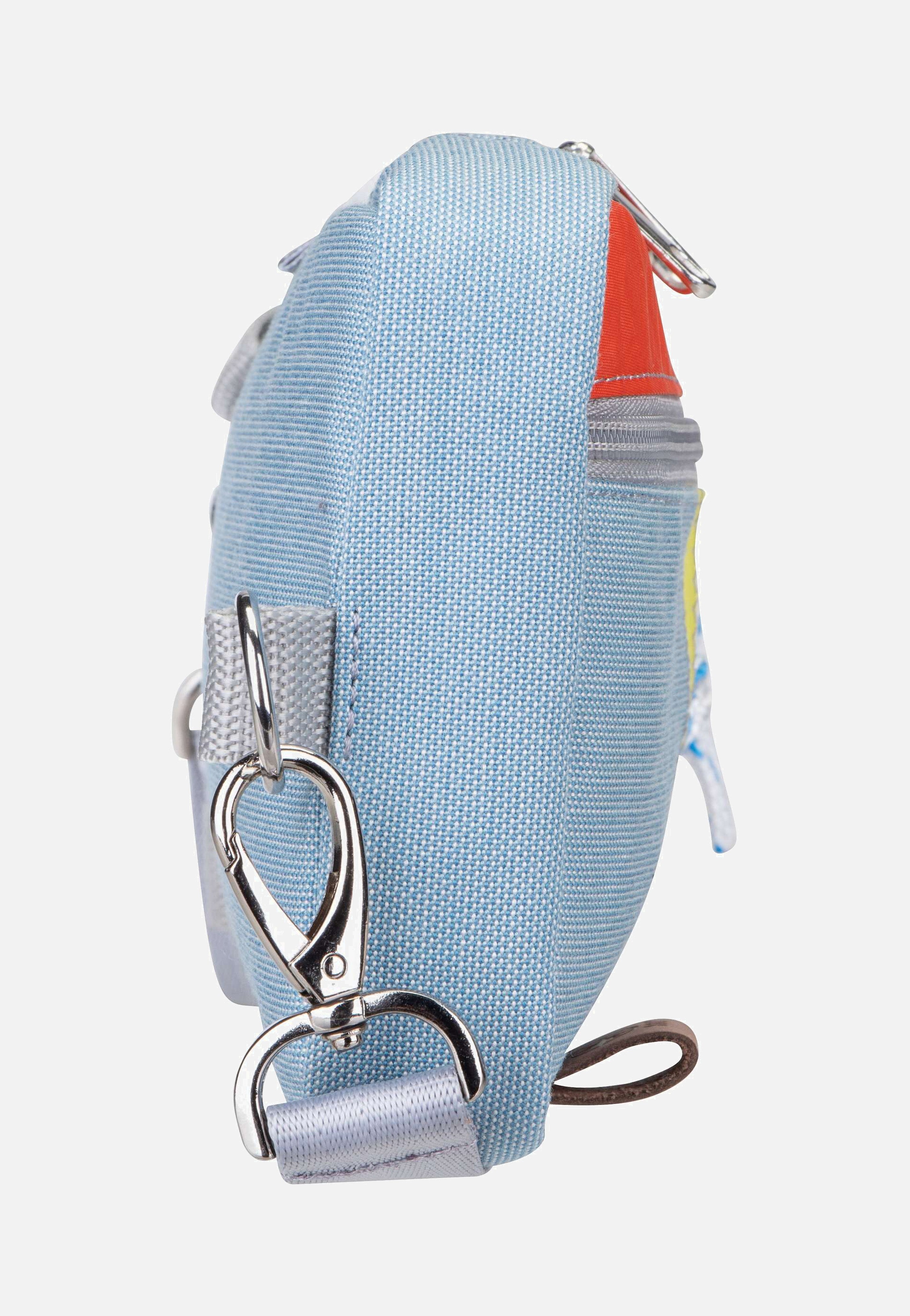 Nautik Weel-Weiß/Hellblau/Orange/Gelb - Bauchtasche