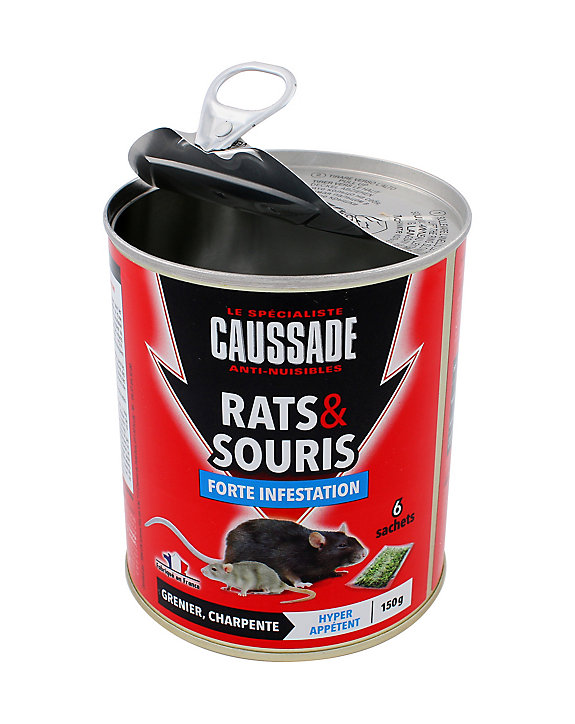 Céréales rats et souris forte infestation Caussade 150g