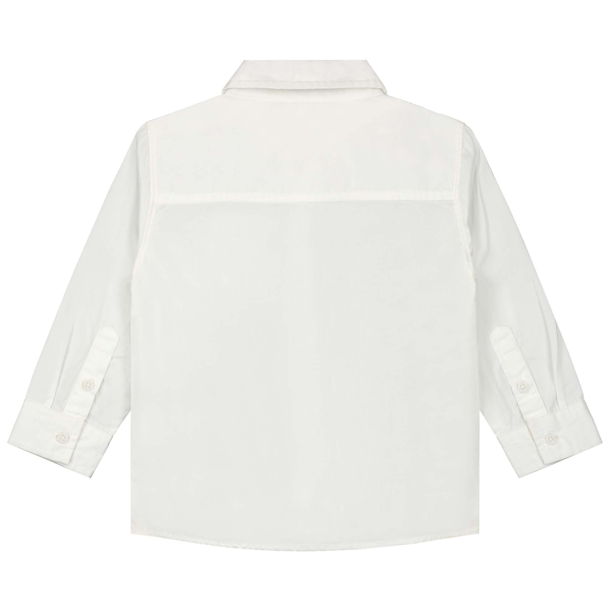 Prénatal baby blouse lange mouwen effen wit