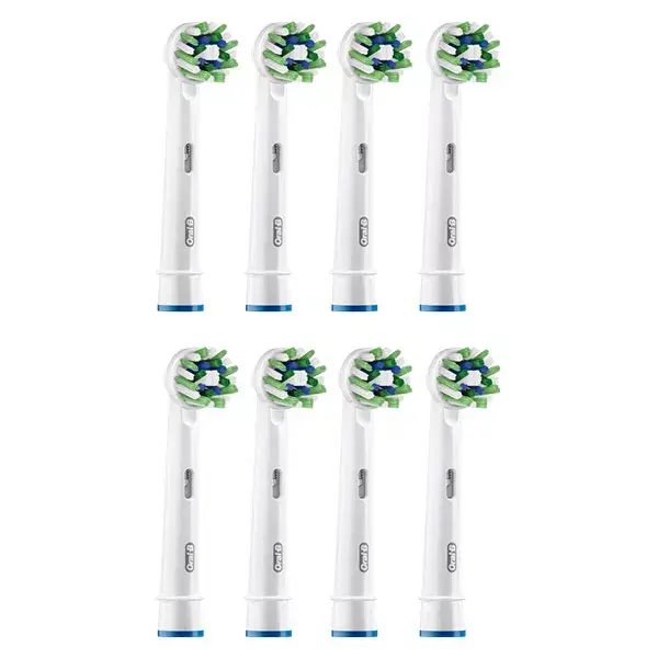Cabeças de escova Oral-B CrossAction com tecnologia CleanMaximiser - 8 unidades