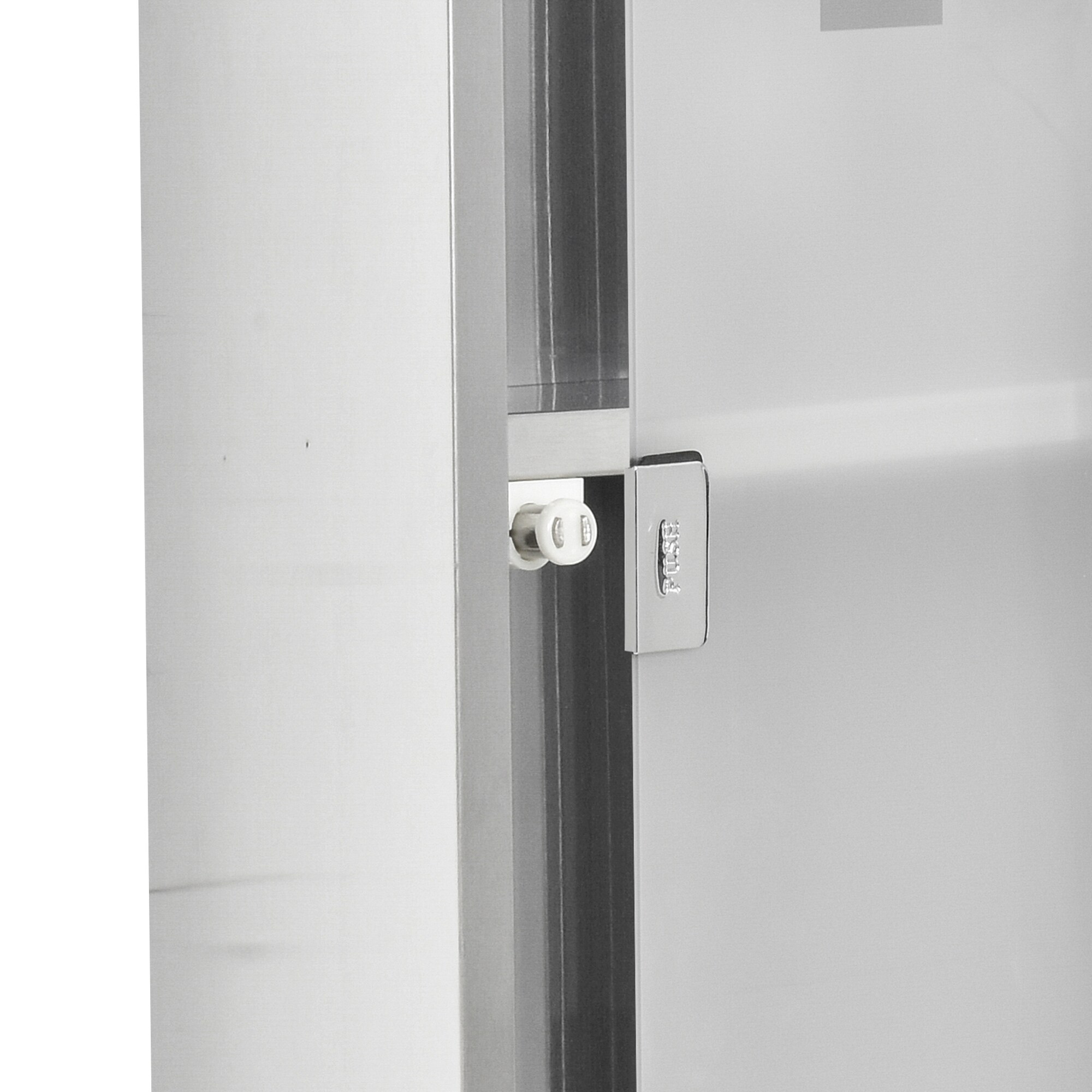 kleankin Arzneischrank mit Schloss silber 20 x 12 x 58 cm (BxTxH)