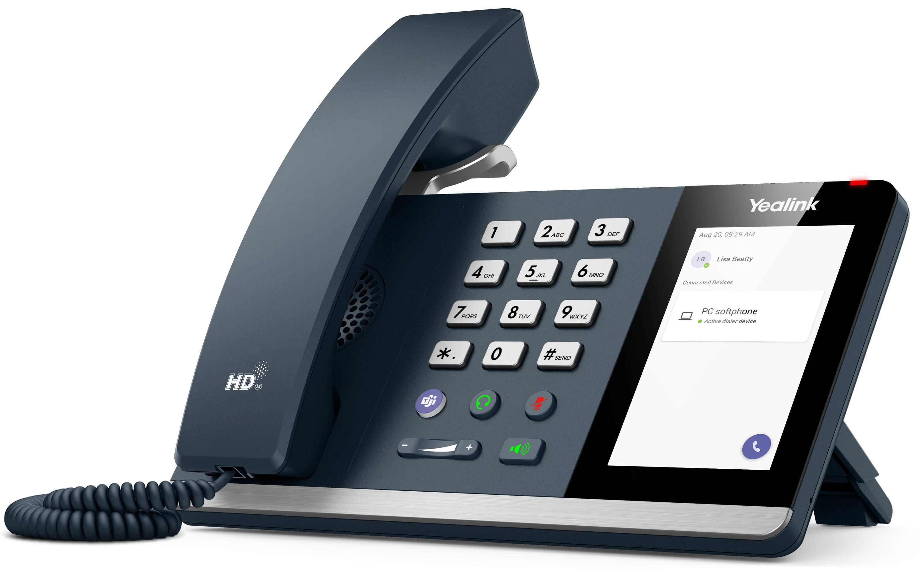 Tischtelefon MP45 Teams Edition Grau/SchwarzUSB-Telefon Kompatibel mit Microsoft Teams