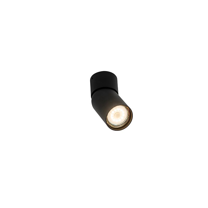 Moderne opbouwspot zwart GU10 50mm - Falo