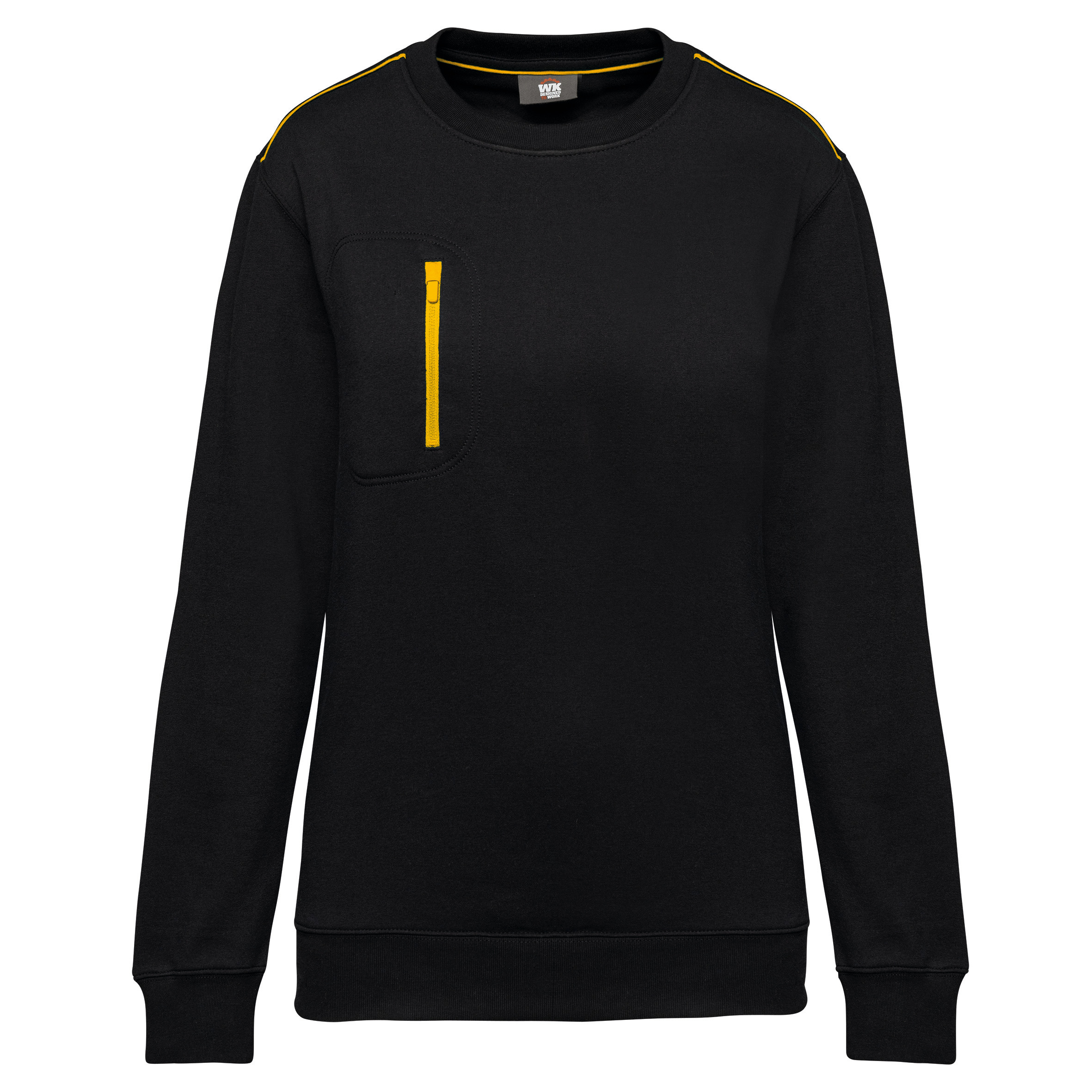 WK. Designed To Work WK403 - Sweat-shirt DayToDay zip poche contrasté unisexe