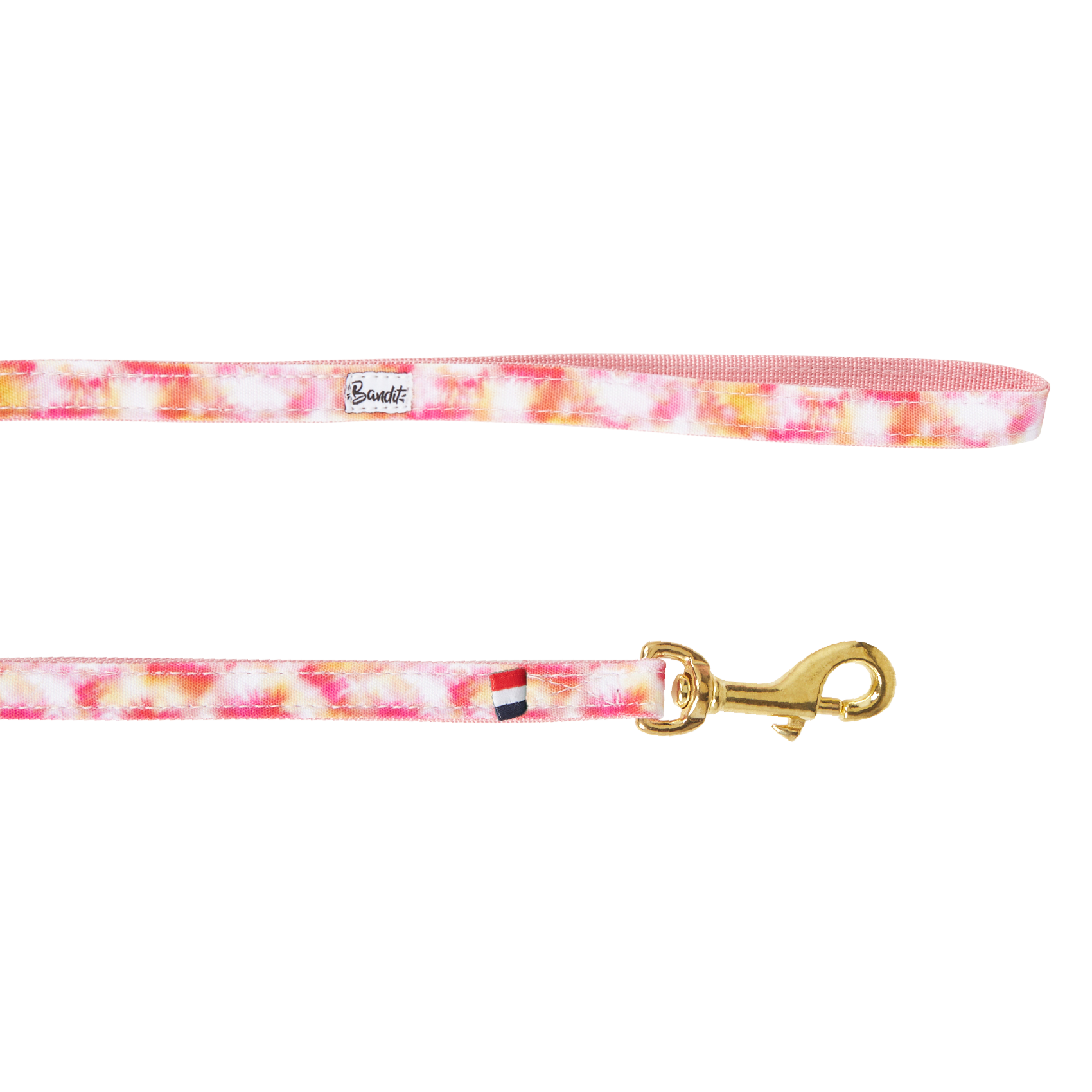 BANDIKINI - Laisse chien imprimé tie and dye | Rose
