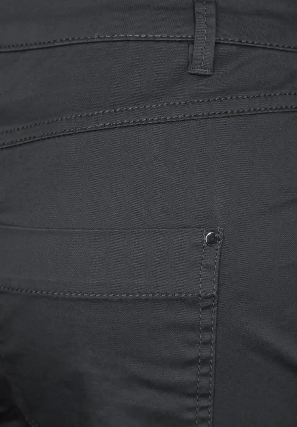 Casual Fit Twill Hose - dark stone grey