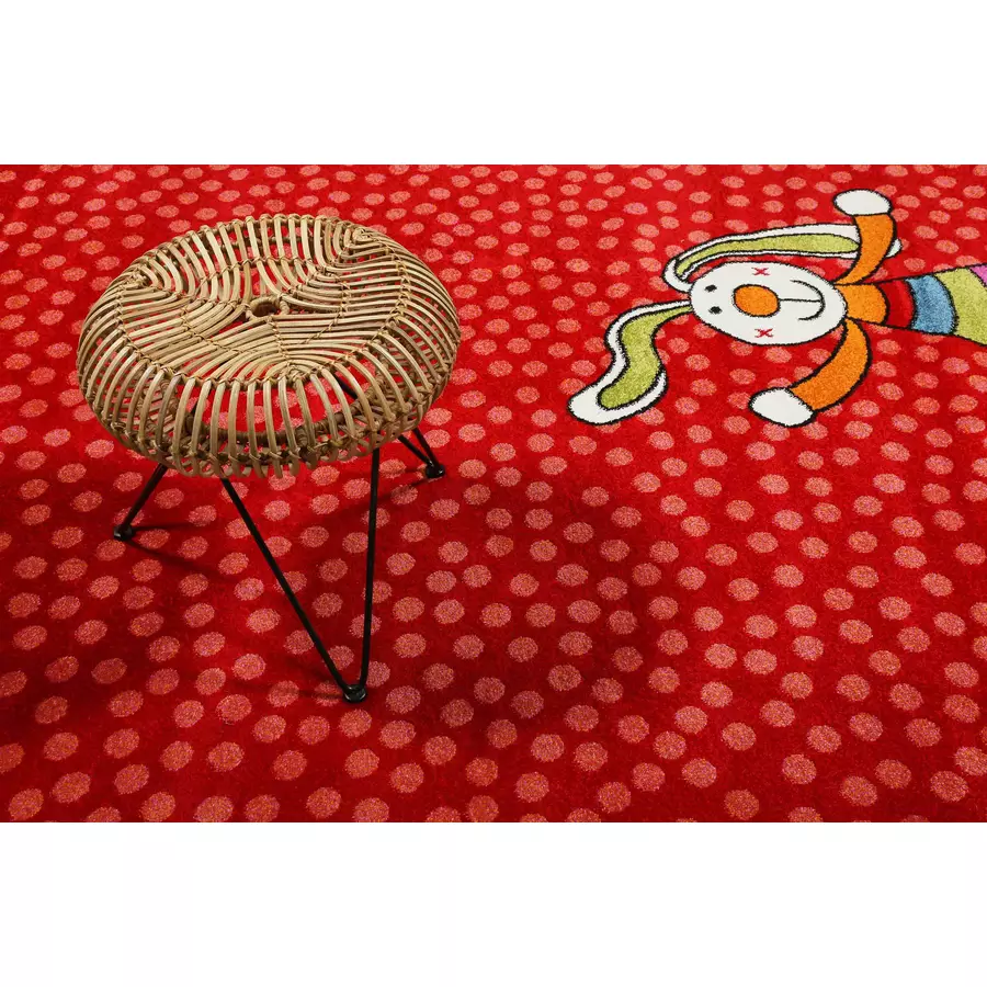 Sigikid Kinderteppich Rainbow Rabbit rot