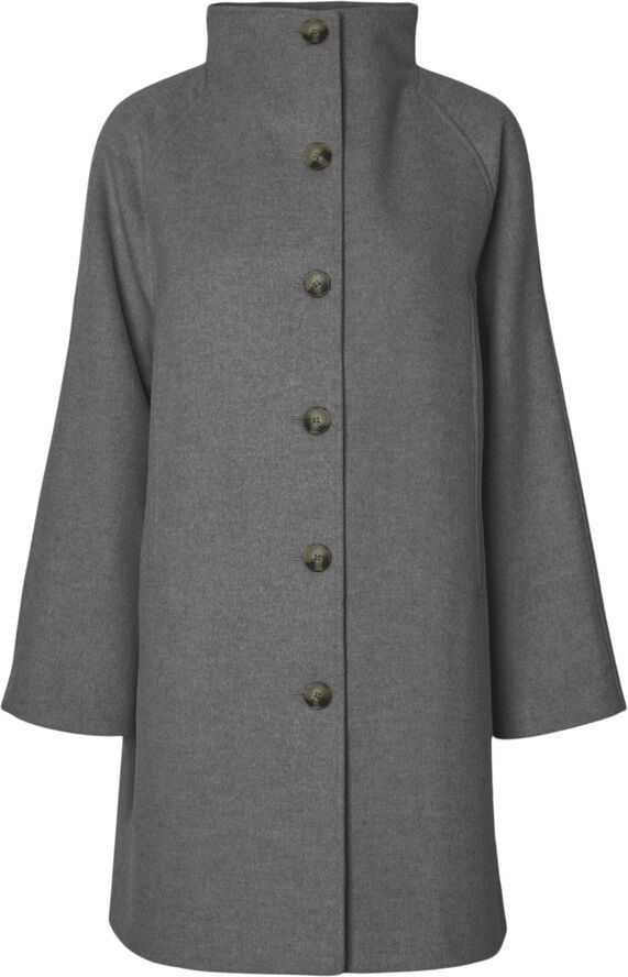 Selected Femme SLFVINNI WOOL COAT Grå