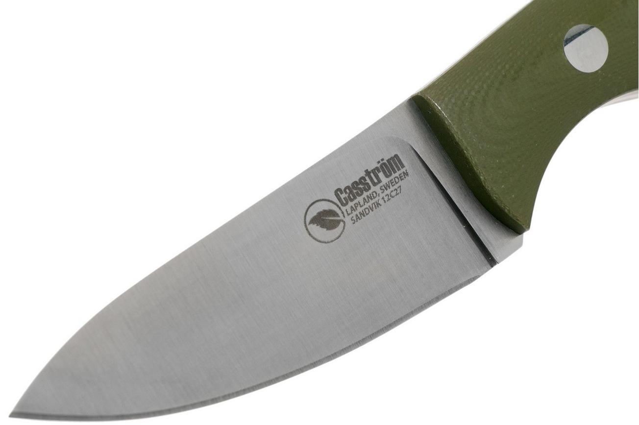 Casström Safari Olive G10 jachtmes 10607 Leather Sheath, Alan Wood design
