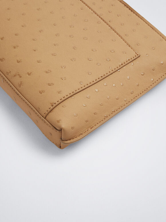 Bolso Bandolera Grabada - Marrón