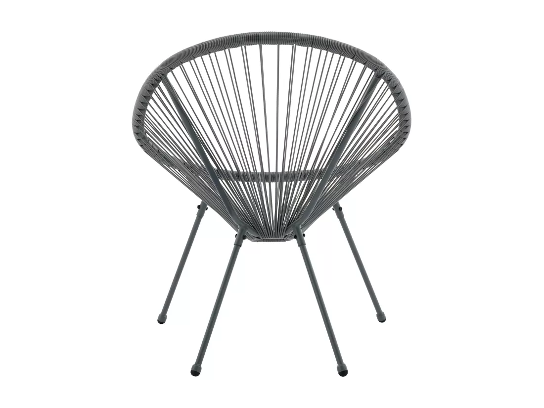 Lot de 2 fauteuils de jardin en fils de résine tressés - Gris anthracite - ALIOS III de MYLIA