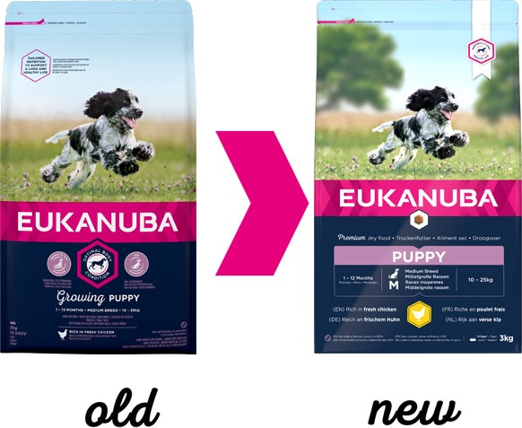 Eukanuba hondenvoer puppy middel kip 3 kg