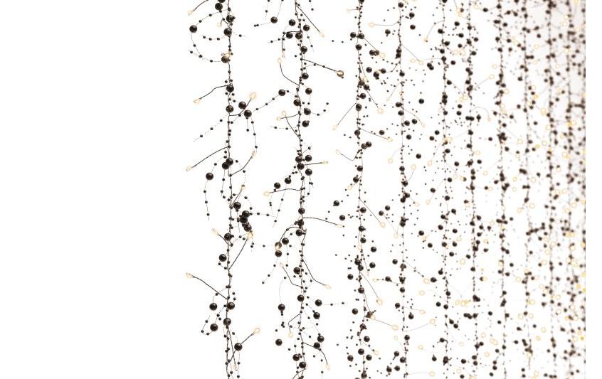 LED-Lichtervorhang Angel, 900 LEDs, 2.2 x 2 m, Schwarz<br>Lichtervorhang